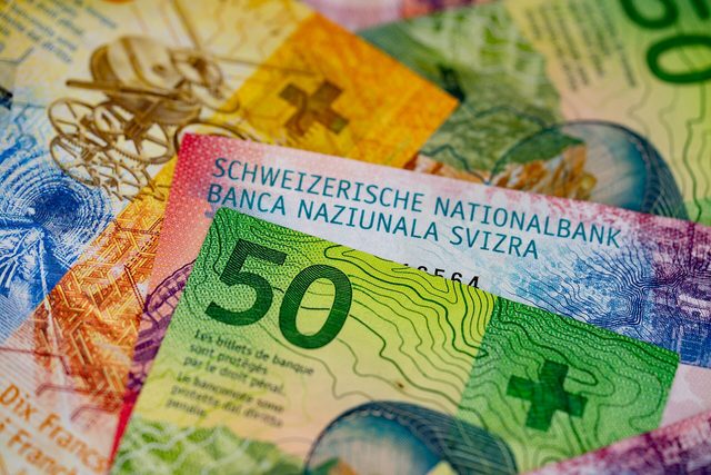 Banconote in franchi svizzeri della Banca nazionale svizzera